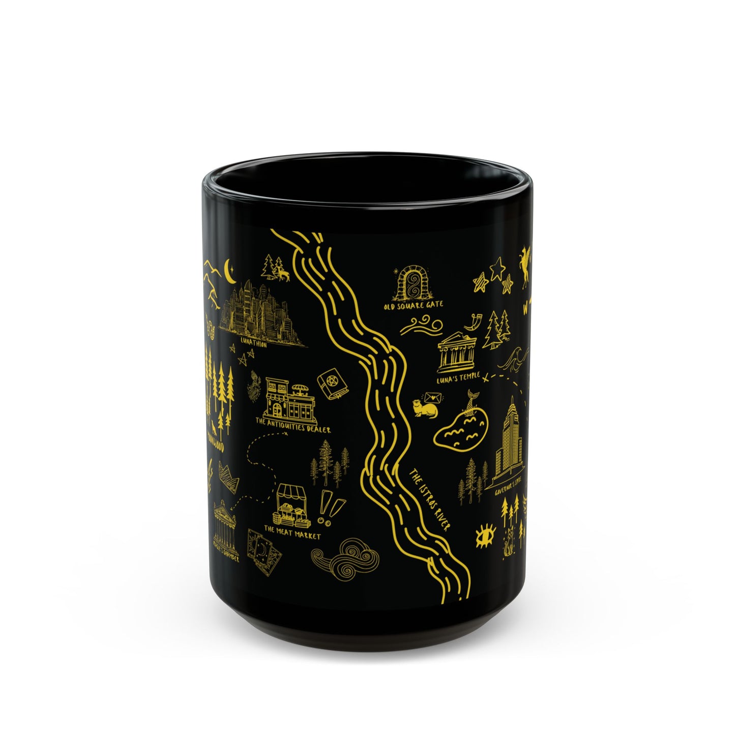 Black Crescent City Map Mug
