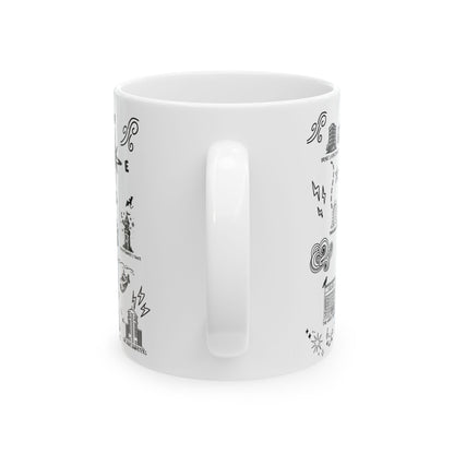 White Crescent City Map Mug