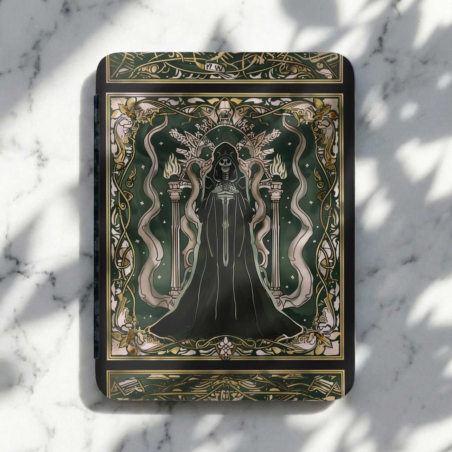 Mystical Grim Reaper Dark Green Gold Ornate Gothic Art Nouveau product type