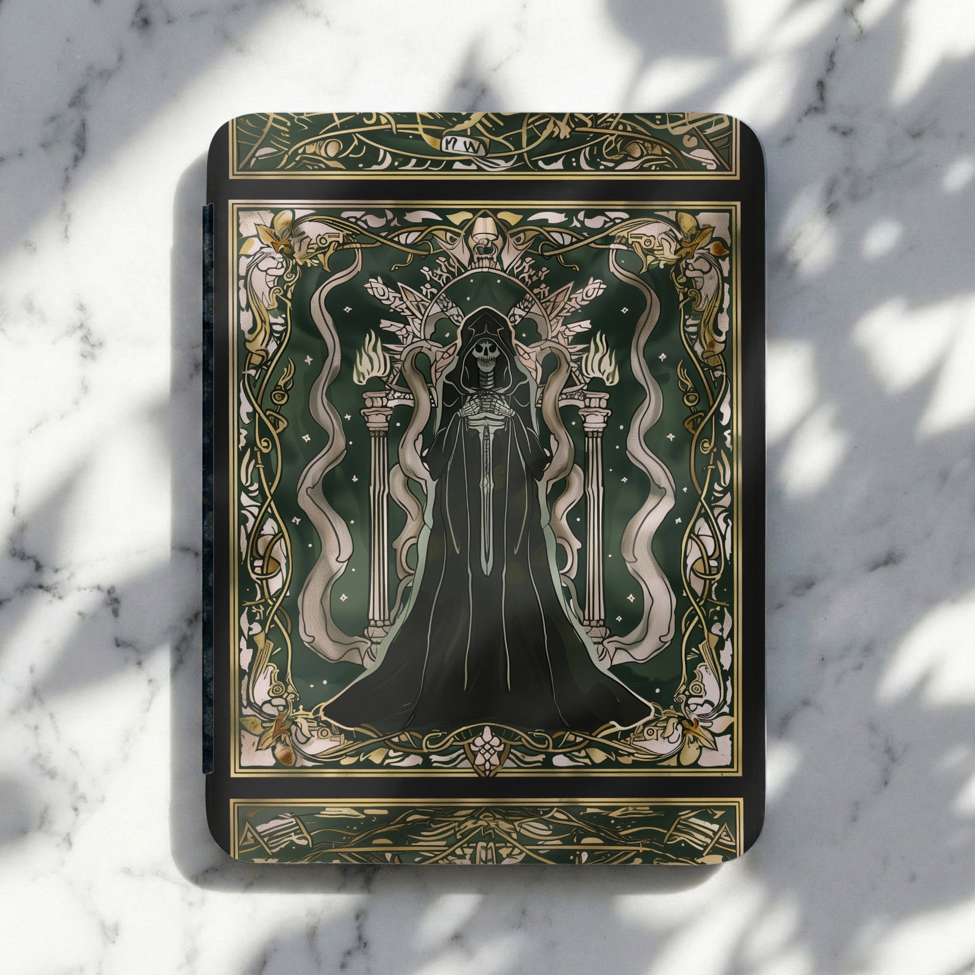Mystical Grim Reaper Dark Green Gold Ornate Gothic Art Nouveau product type