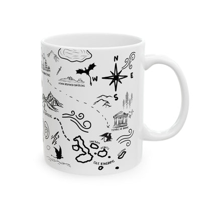 White Fourth Wing Map Mug