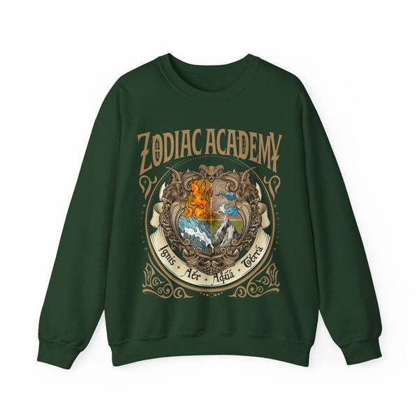 ZA Elements Crest Sweatshirt in Forest Green