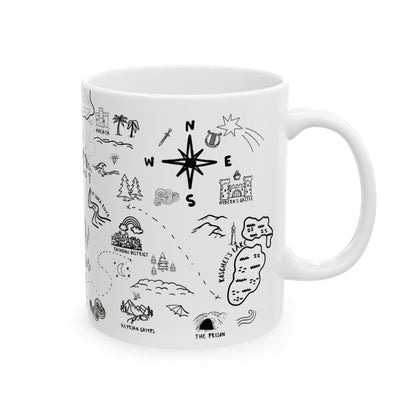 White ACOTAR Map Mug
