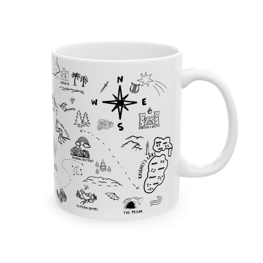 White ACOTAR Map Mug