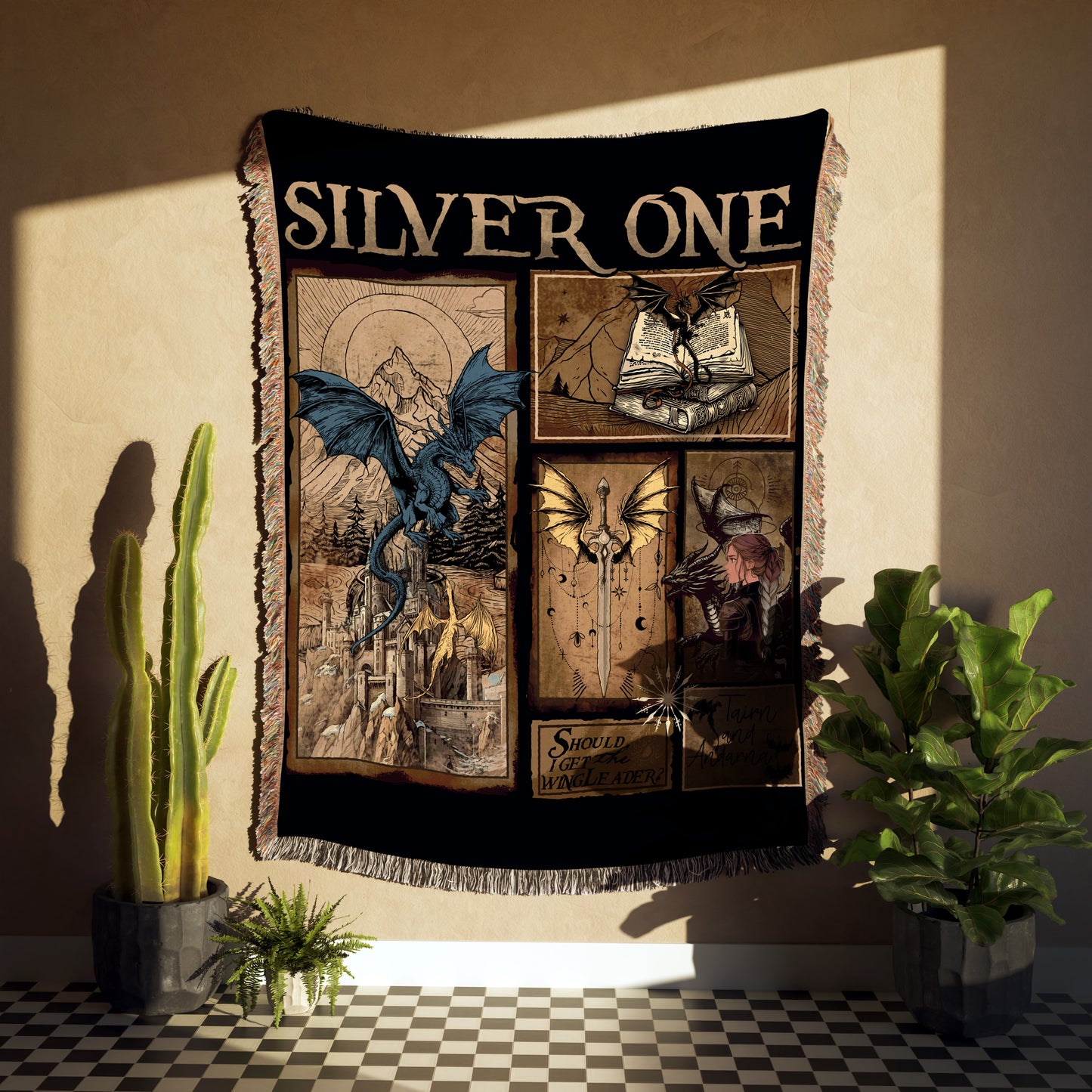 Fourth Wing Silver One Blanket