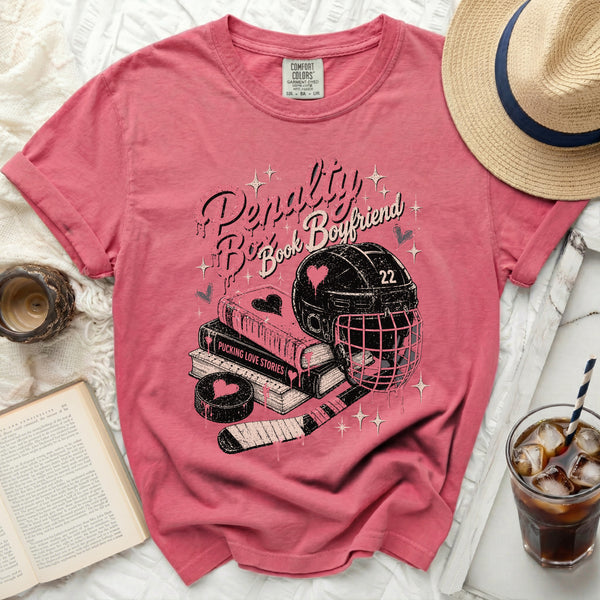 Penalty Box Book Boyfriend Tee in Crunchberry