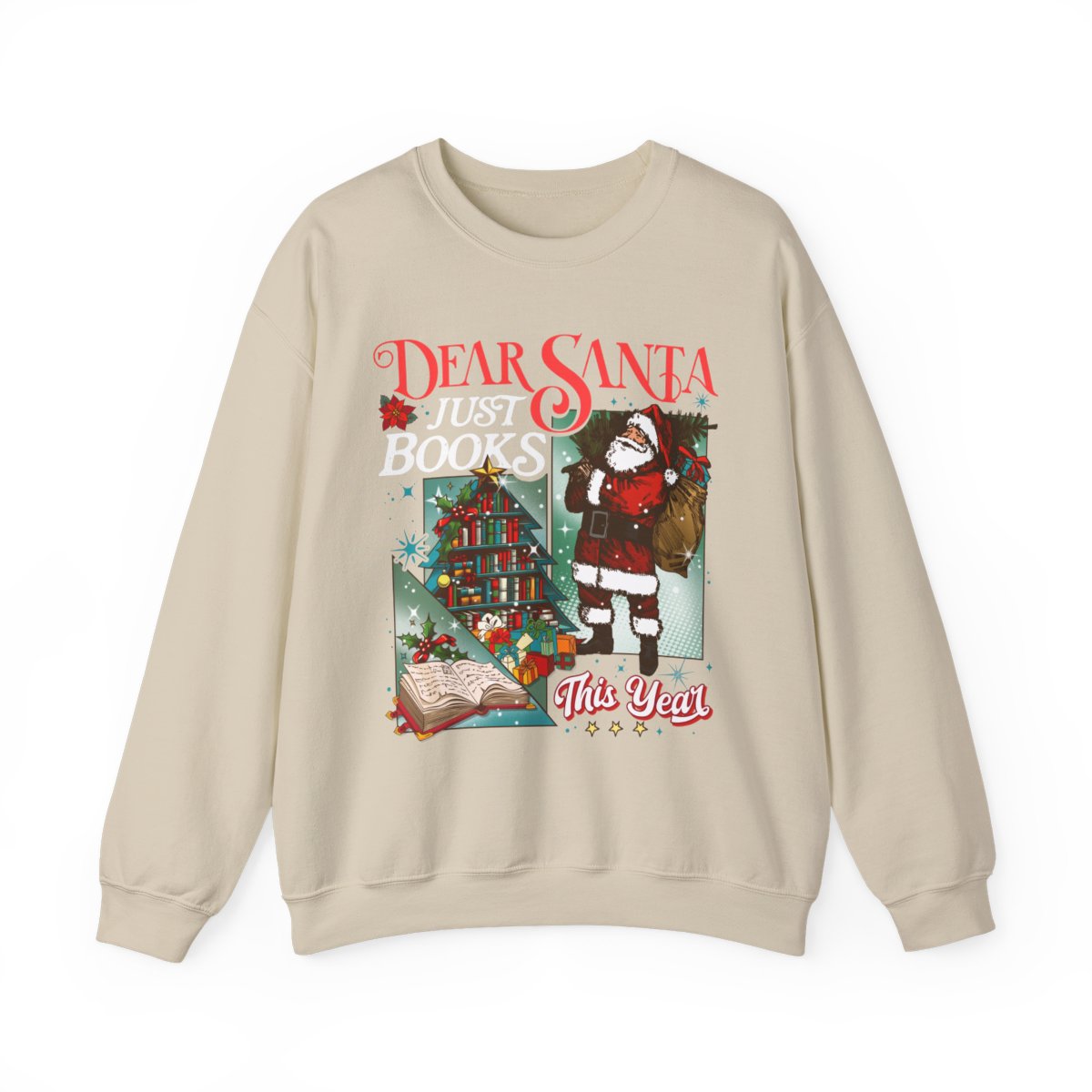 Dear Santa Just Books This Year Festive Sweater