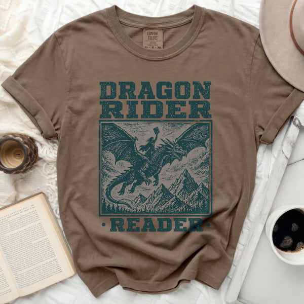 Dragon Rider Reader Tee in Espresso