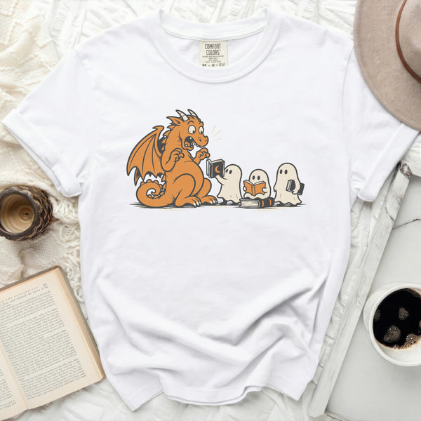 Ghost Story Dragon Tee in White