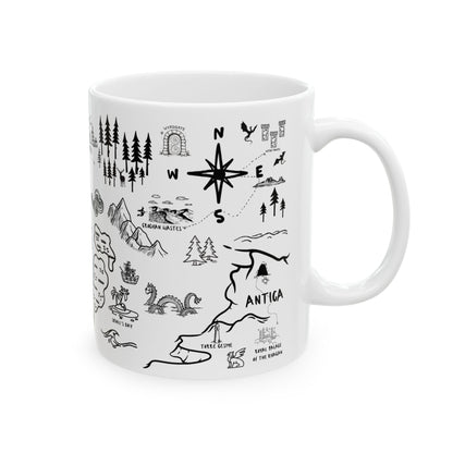 White Throne of Glass Map Mug