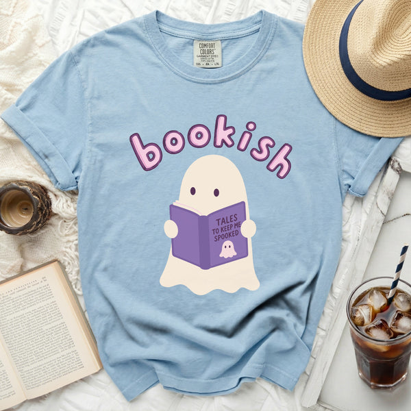 Bookish Ghost Tee in Chambray