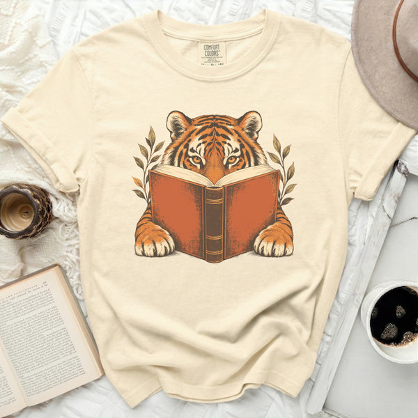 Bookworm Tiger Tee in Ivory