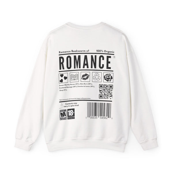 ROMANCE BOOKWORM Sweatshirt in White