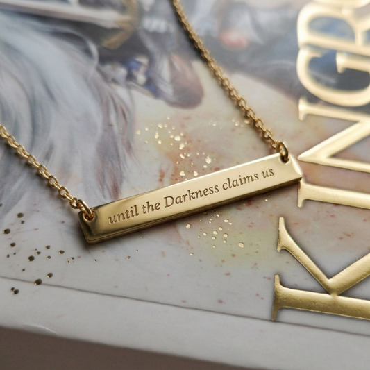 Engraved Bar Necklace until the Darkness claims us product type