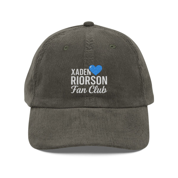 Xaden Riorson Fan Club - Vintage Corduroy Cap in Olive