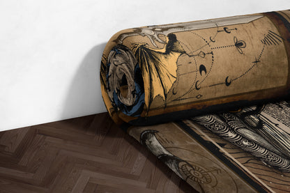 Vintage Style Art Printed Roll Unique Rug Product