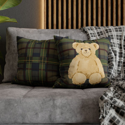 Cute Bear and Plaid Throw Pillows for Cozy Home Decor