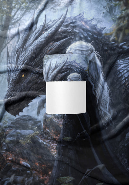 Fantasy Dragon and Warrior Wall Art Poster