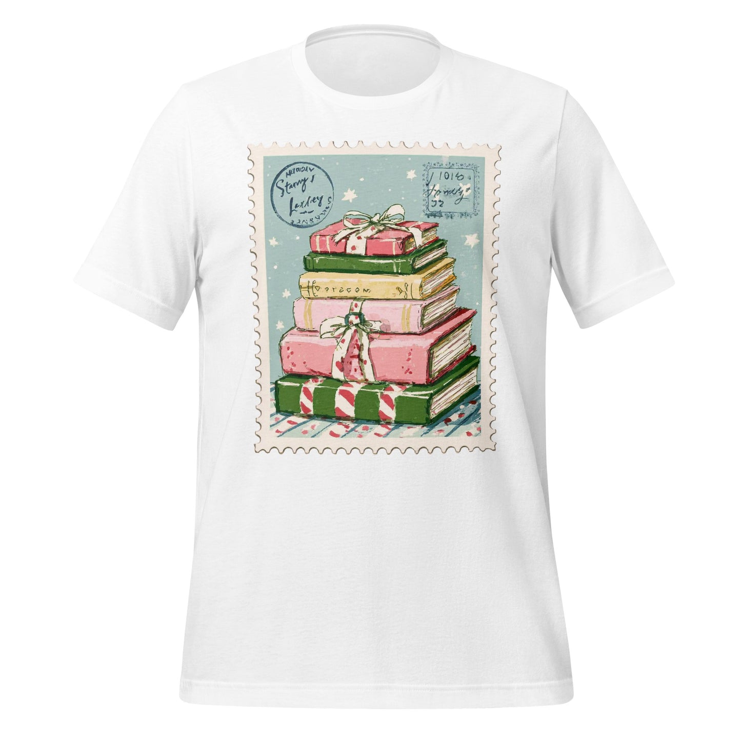 Vintage Festive Holiday Books Graphic T-Shirt