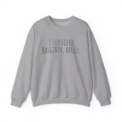 "I Survived Basgiath, Barely" Sweatshirt