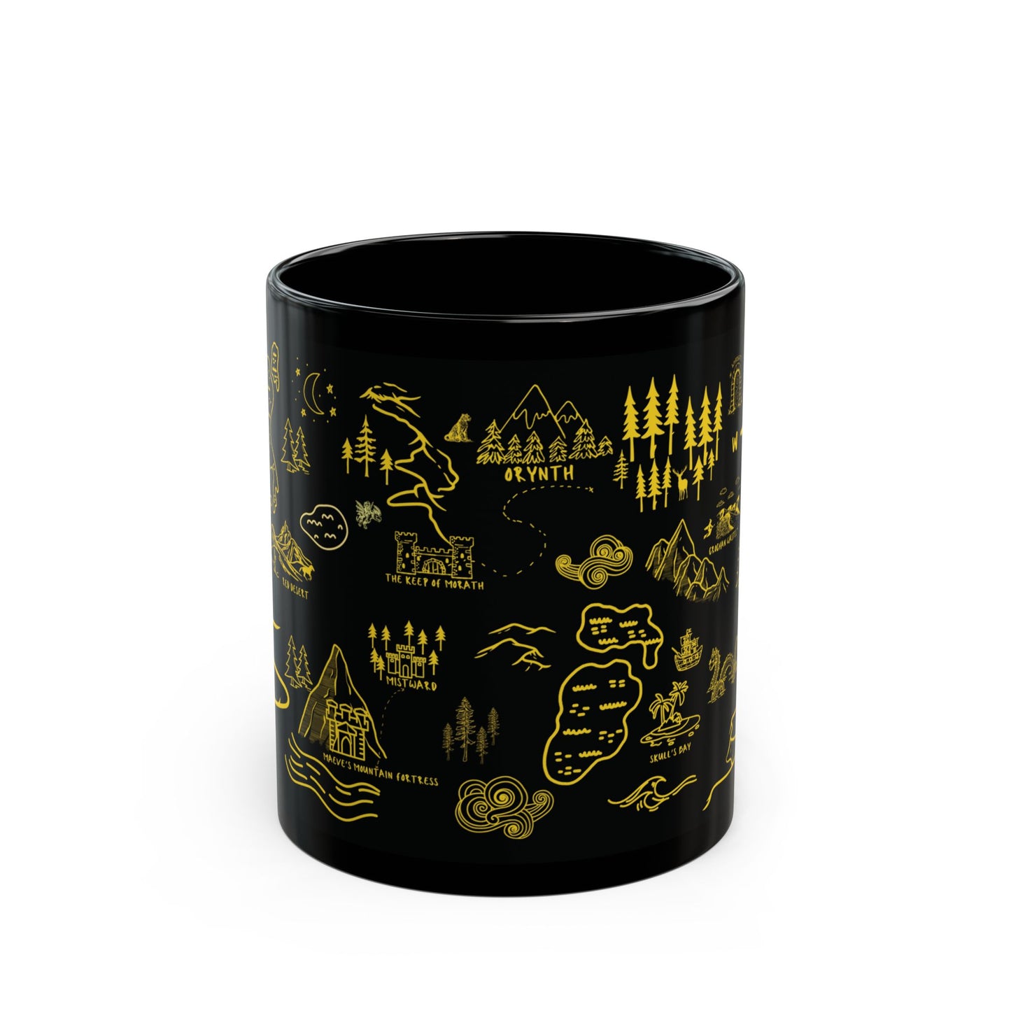 Black Throne of Glass Map Mug