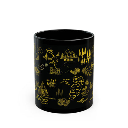 Black Throne of Glass Map Mug