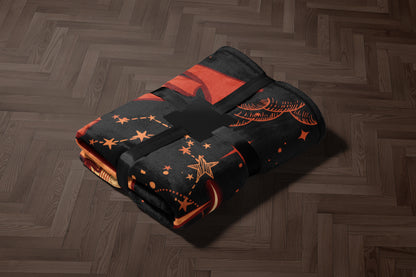 Black and Red Star Patterned Cozy Blanket product