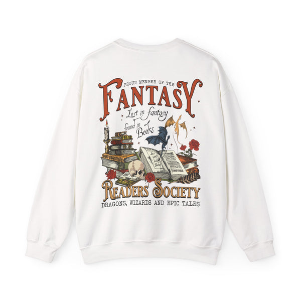 Fantasy Readers Society Sweatshirt in White
