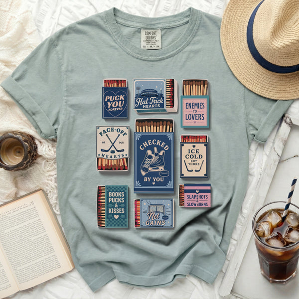 Hockey Love Matches Tee in Bay