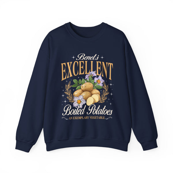 Benet's Excellent Boiled Potatoes Sweatshirt in Navy