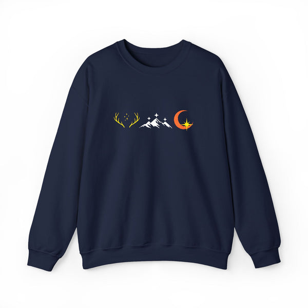 Maas Verse Embroidered Sweatshirt in Navy