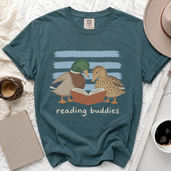 Reading Buddies Tee in Blue Spruce