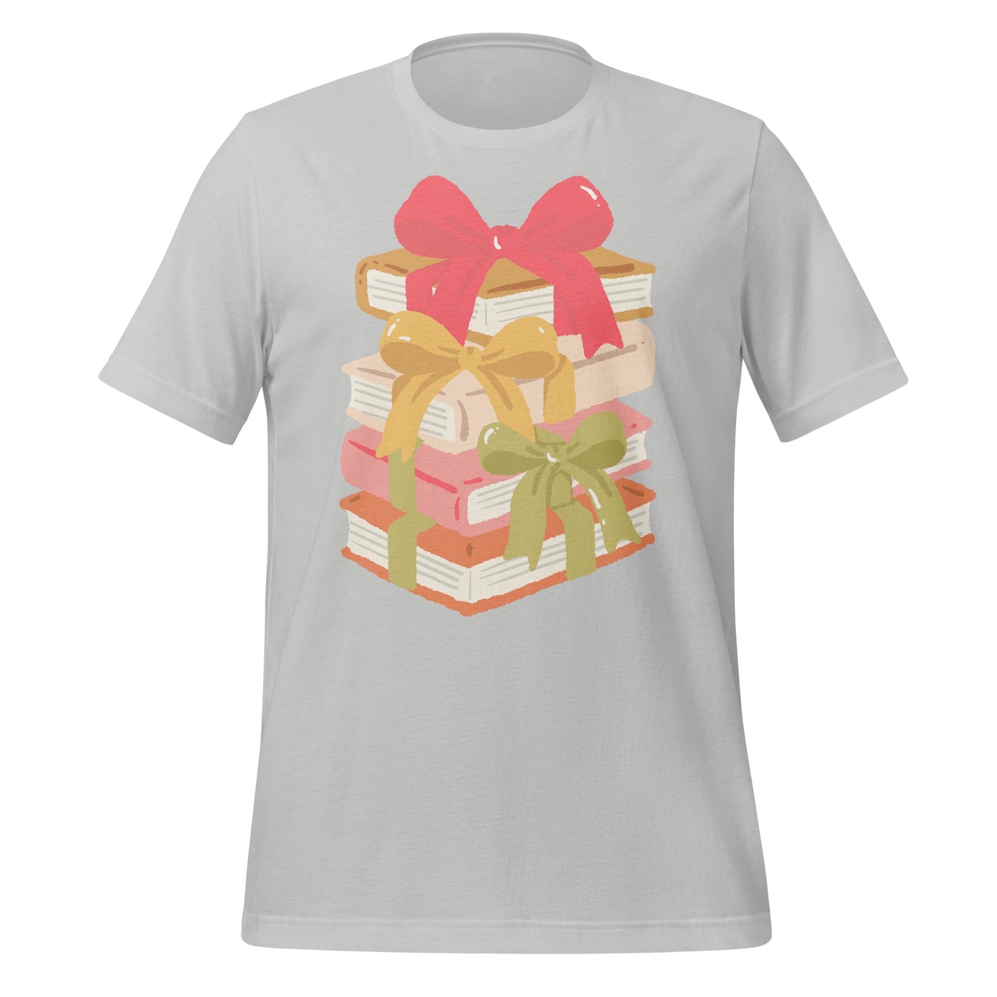Stack of Gift-Wrapped Books Design T-Shirt