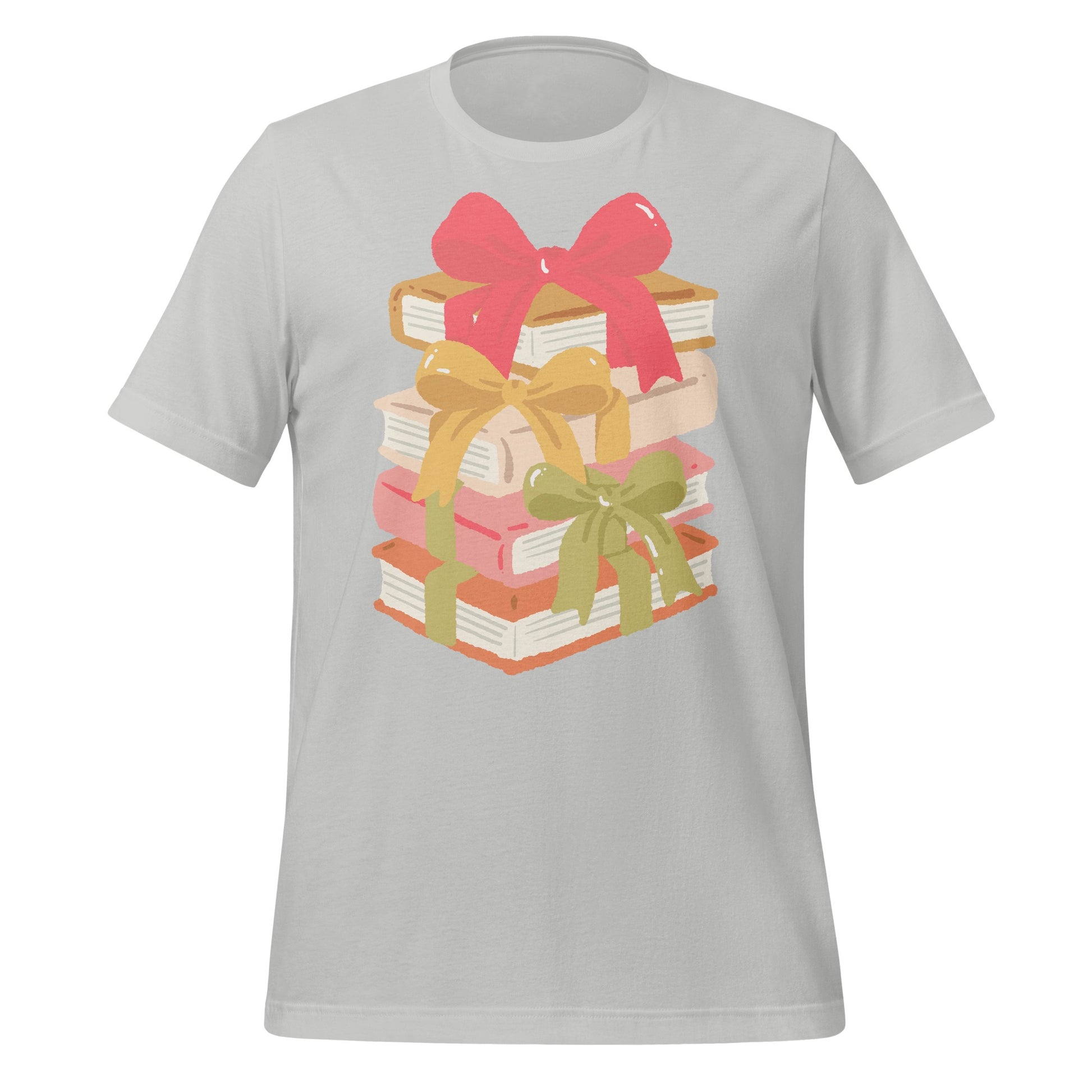 Stack of Gift-Wrapped Books Design T-Shirt