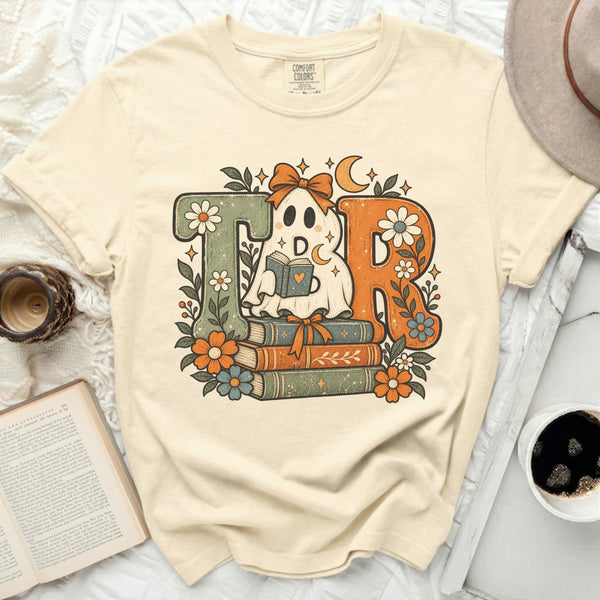 Spooky TBR Ghost Tee in Ivory