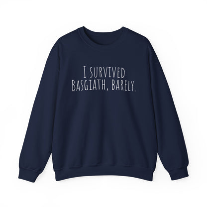 "I Survived Basgiath, Barely" Sweatshirt
