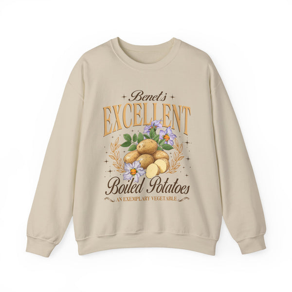 Benet's Excellent Boiled Potatoes Sweatshirt in Sand