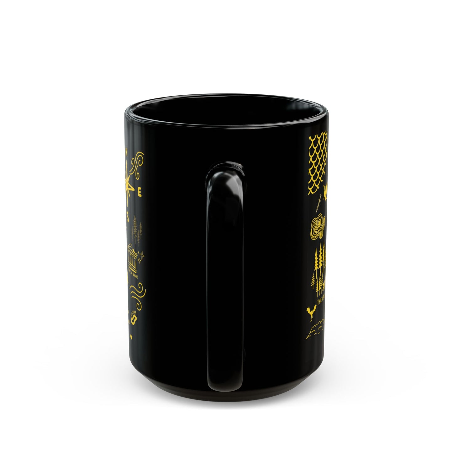 Black Fourth Wing Map Mug