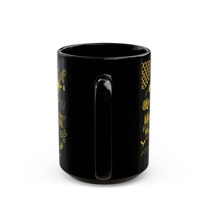 Black Fourth Wing Map Mug