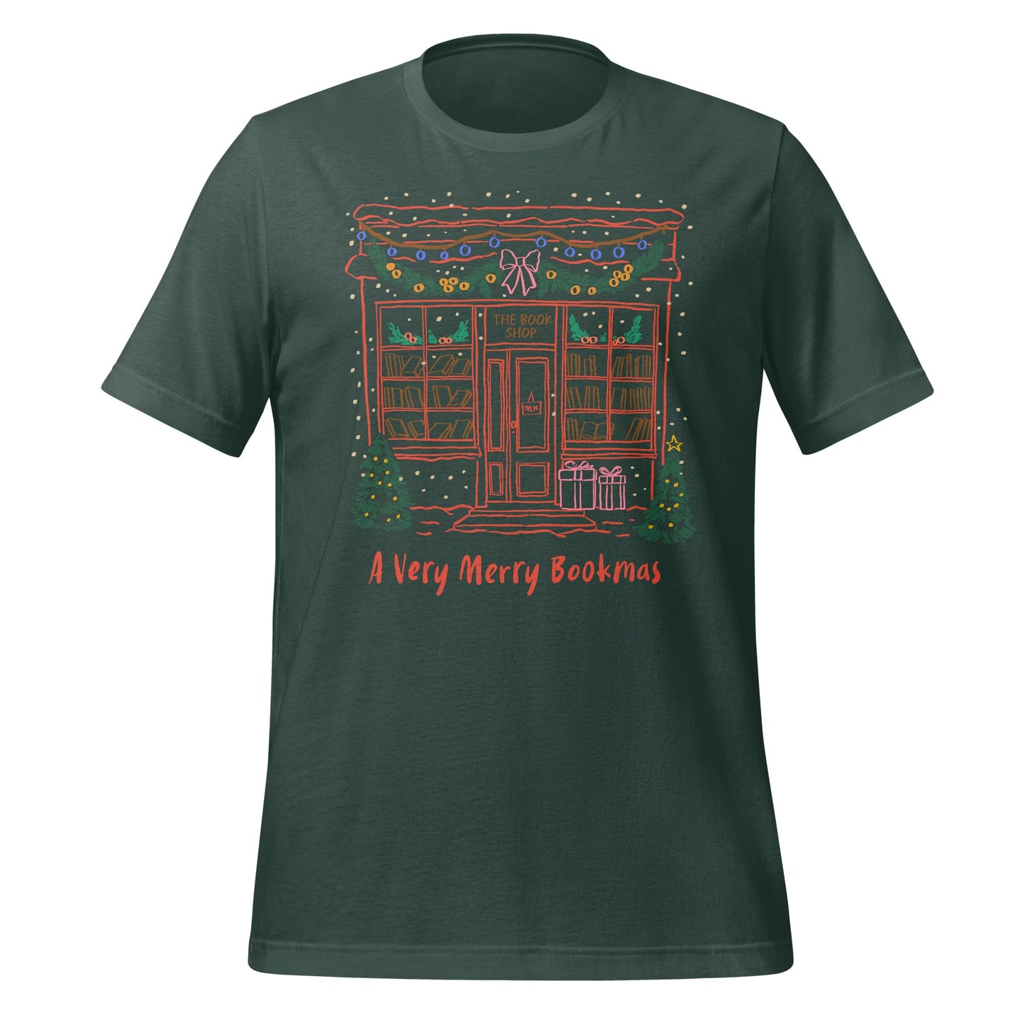 A Very Merry Bookmas Festive Bookstore T-Shirt