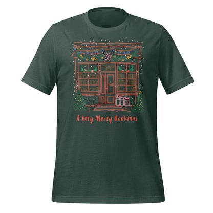 A Very Merry Bookmas Festive Bookstore T-Shirt