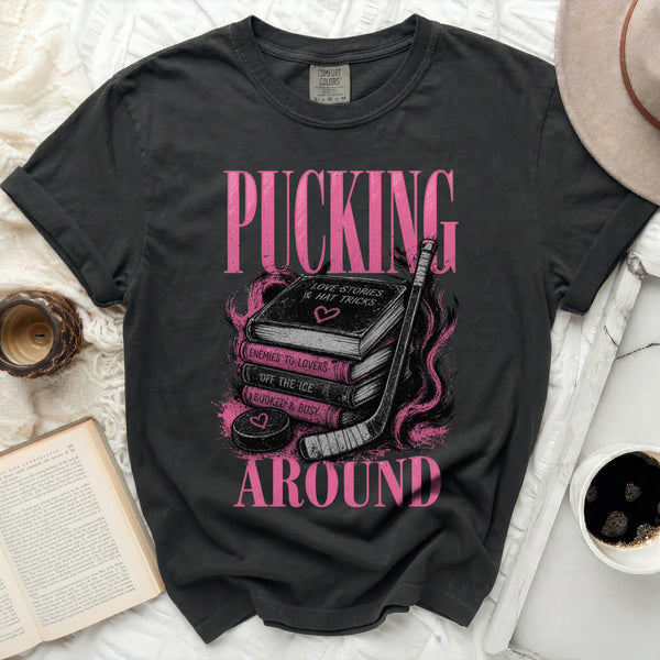 Pucking Around Romance Tee in Black