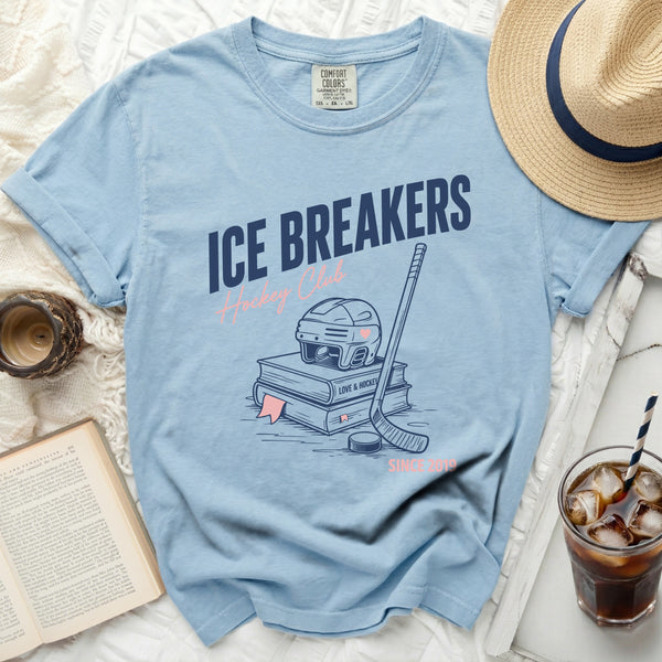 Ice Breakers Hockey Club Tee in Chambray