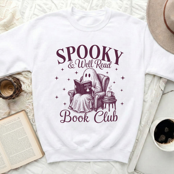 Well Read Ghost Sweatshirt in White
