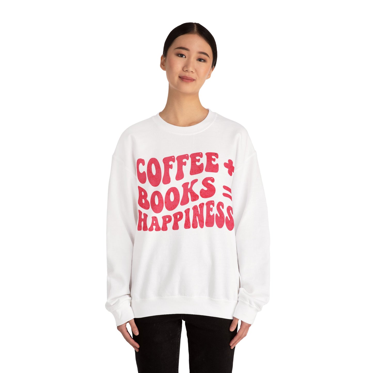 "Coffee + Books = Happiness" Sweatshirt - MagicMerchEmporium