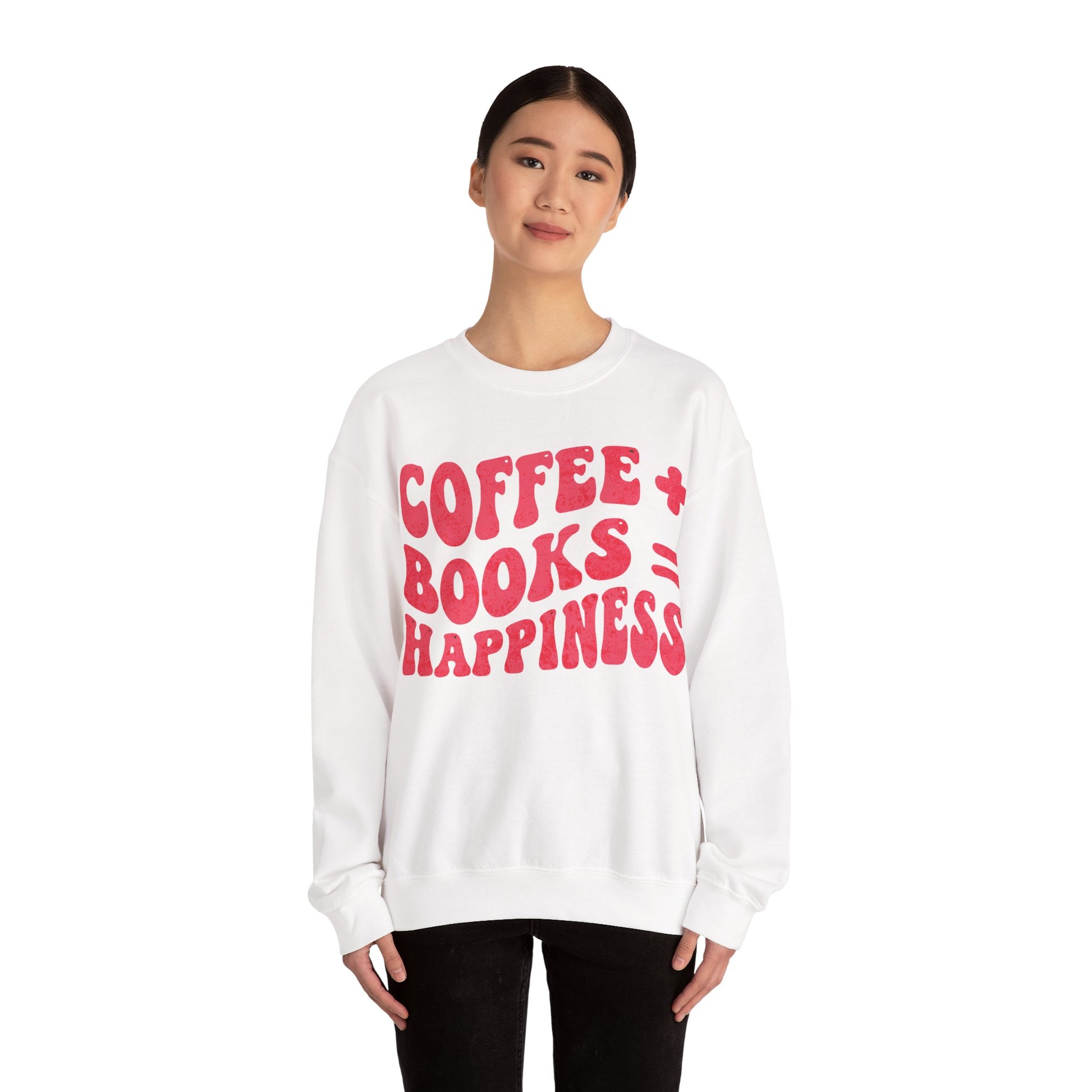 "Coffee + Books = Happiness" Sweatshirt - MagicMerchEmporium