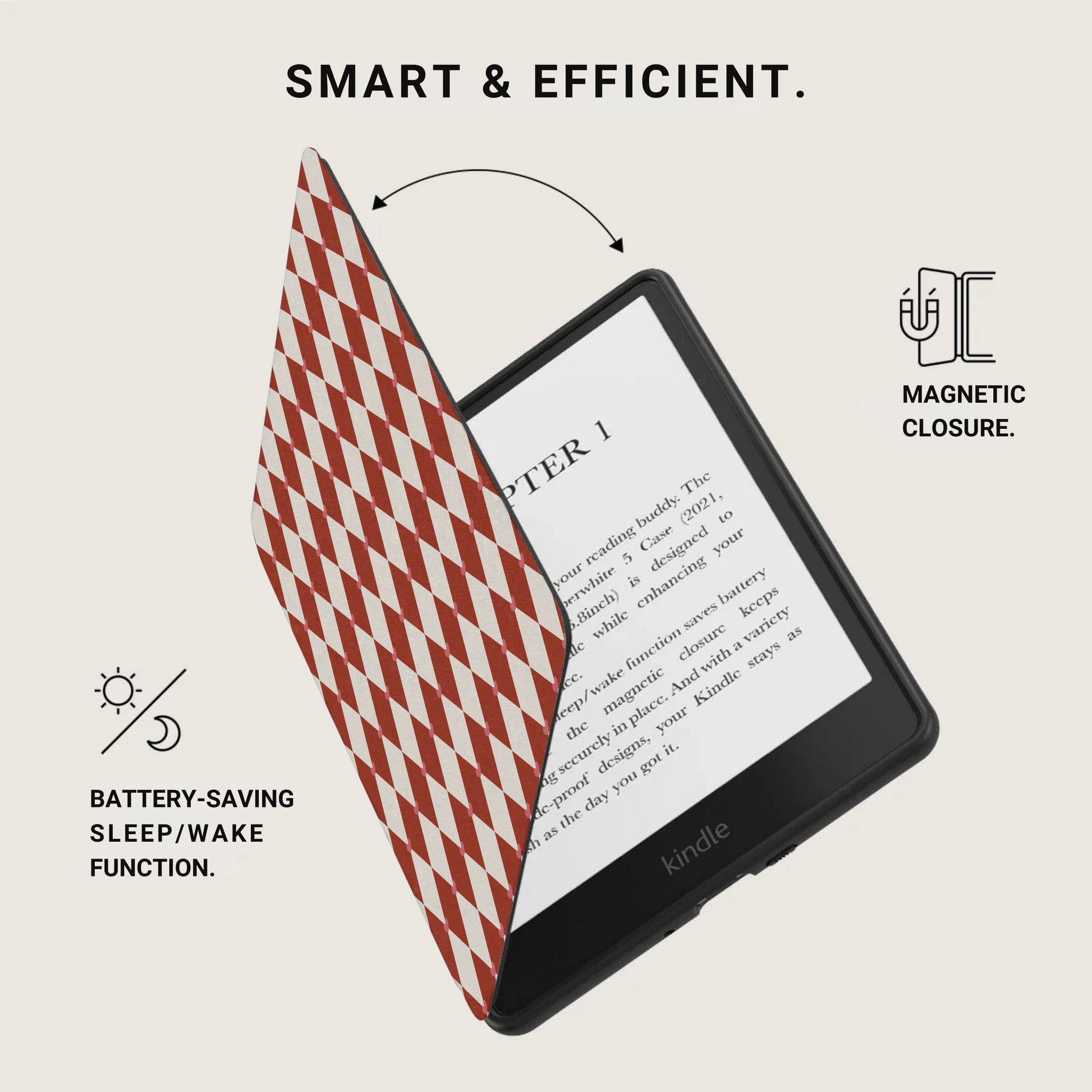 Smart & Efficient Kindle Case with Magnetic Closure