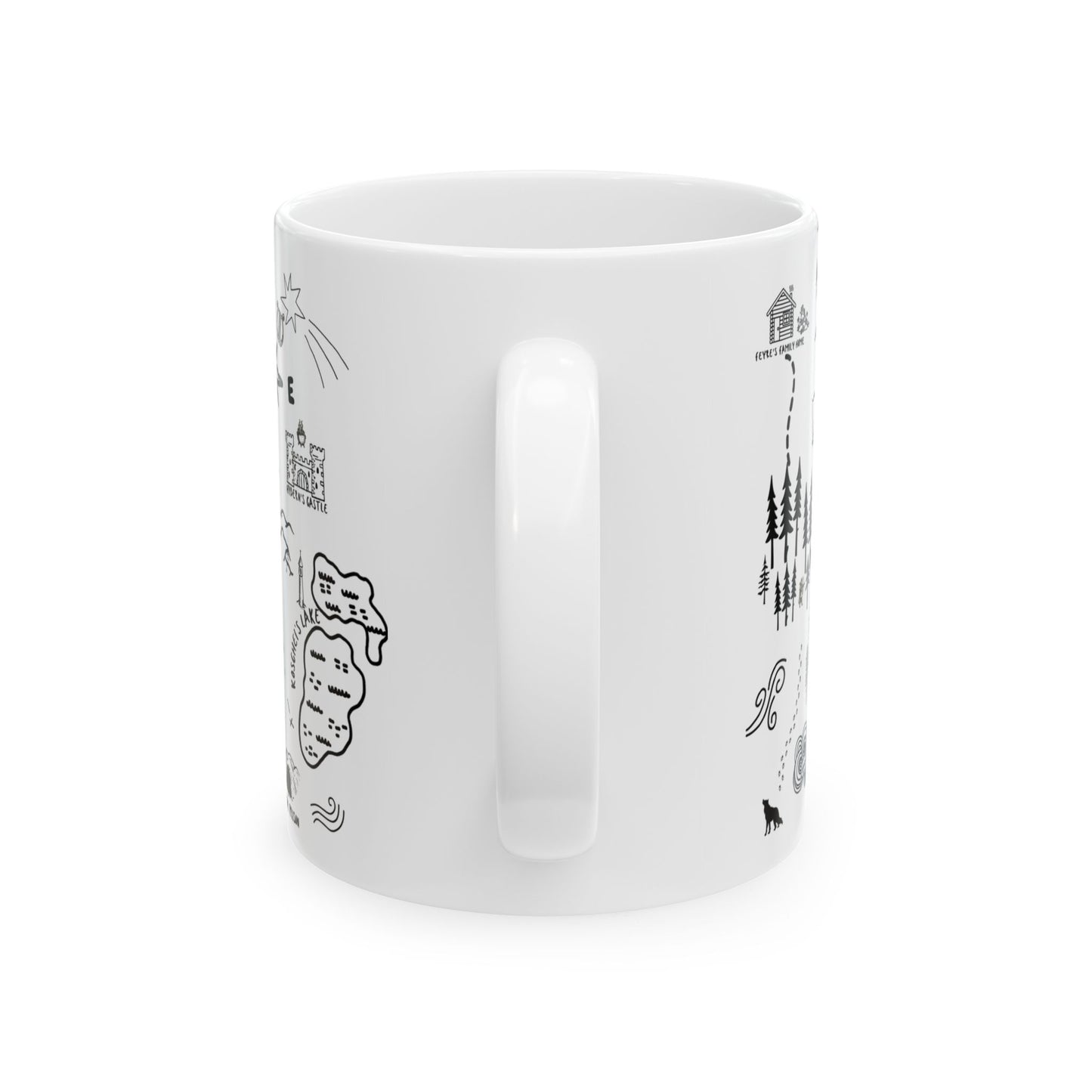 White ACOTAR Map Mug