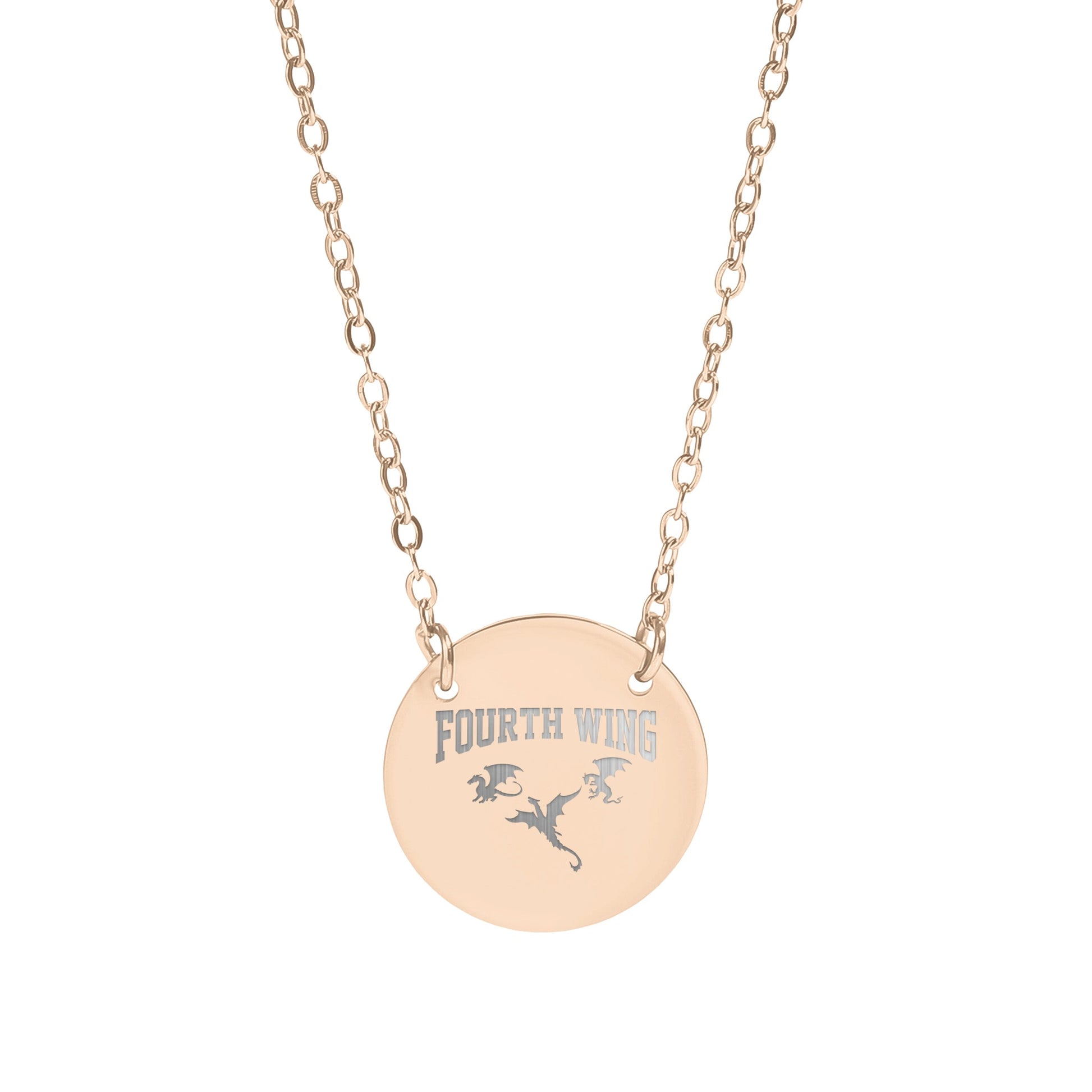 Fourth Wing Pendant Necklace with Chain