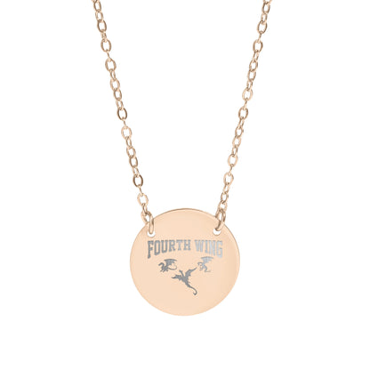 Fourth Wing Pendant Necklace with Chain